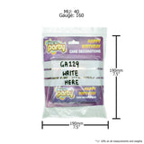 Grip Seal Bags - Write On Panel - 190mm x 190mm (7.5" x 7.5") - GA129 - Simply Direct - Bulk Buy Options