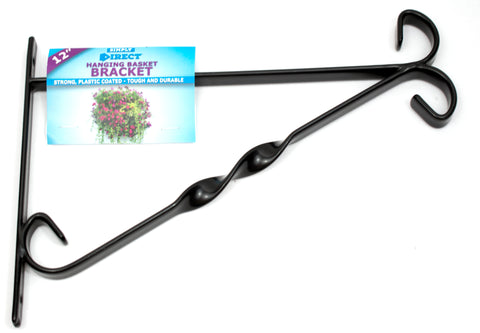 Hanging Basket Brackets - Standard 12" - Black - Simply Direct - Bulk Buy Options
