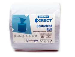 Centre Feed Roll - BLUE - 18cm - 2 ply - 130m - Embossed - Simply Direct - Bulk Buy Options