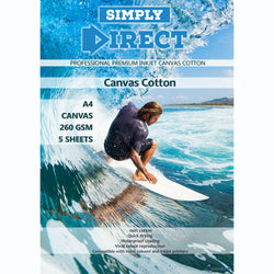 Premium Photographic Printing Paper - A4 - Canvas Cotton - 260 gsm - Simply Direct - Bulk Buy Options
