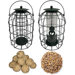 Squirrel Guard SEED & FATBALL Feeders - Green - Simply Direct - Feed Options