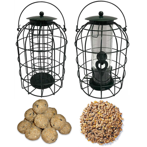 Squirrel Guard SEED & FATBALL Feeders - Green - Simply Direct - Feed Options