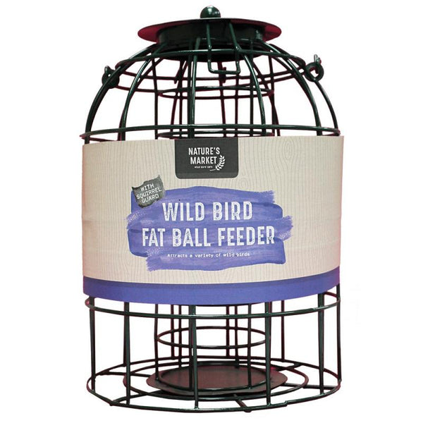 Squirrel guard caged bird fat ball feeder green H27cm from Natures Market
