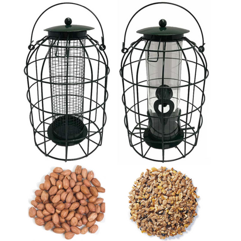 Squirrel Guard SEED & NUT Feeders - Green - Simply Direct - Feed Options
