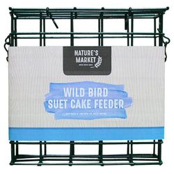 Natures Market Plastic Suet Fat Food Cake Garden Wild Bird Block Cage Feeder