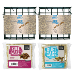 Bird CAKE Feeders - Standard - with PEANUT & MEALWORM CAKES - Simply Direct