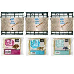 Bird CAKE Feeders - Standard - with PEANUT, MEALWORM & WILD BERRY CAKES - Simply Direct