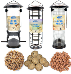 Bird Feeders - SEED, NUT & FATBALL - Deluxe - Hammertone - Simply Direct