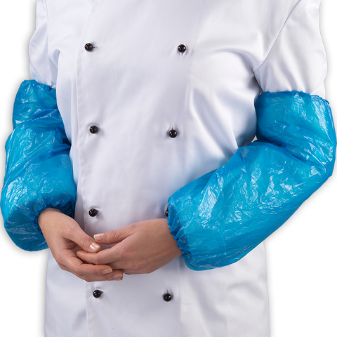 Simply Direct Blue Disposable Over Sleeves Covers Latex Free Food Safe